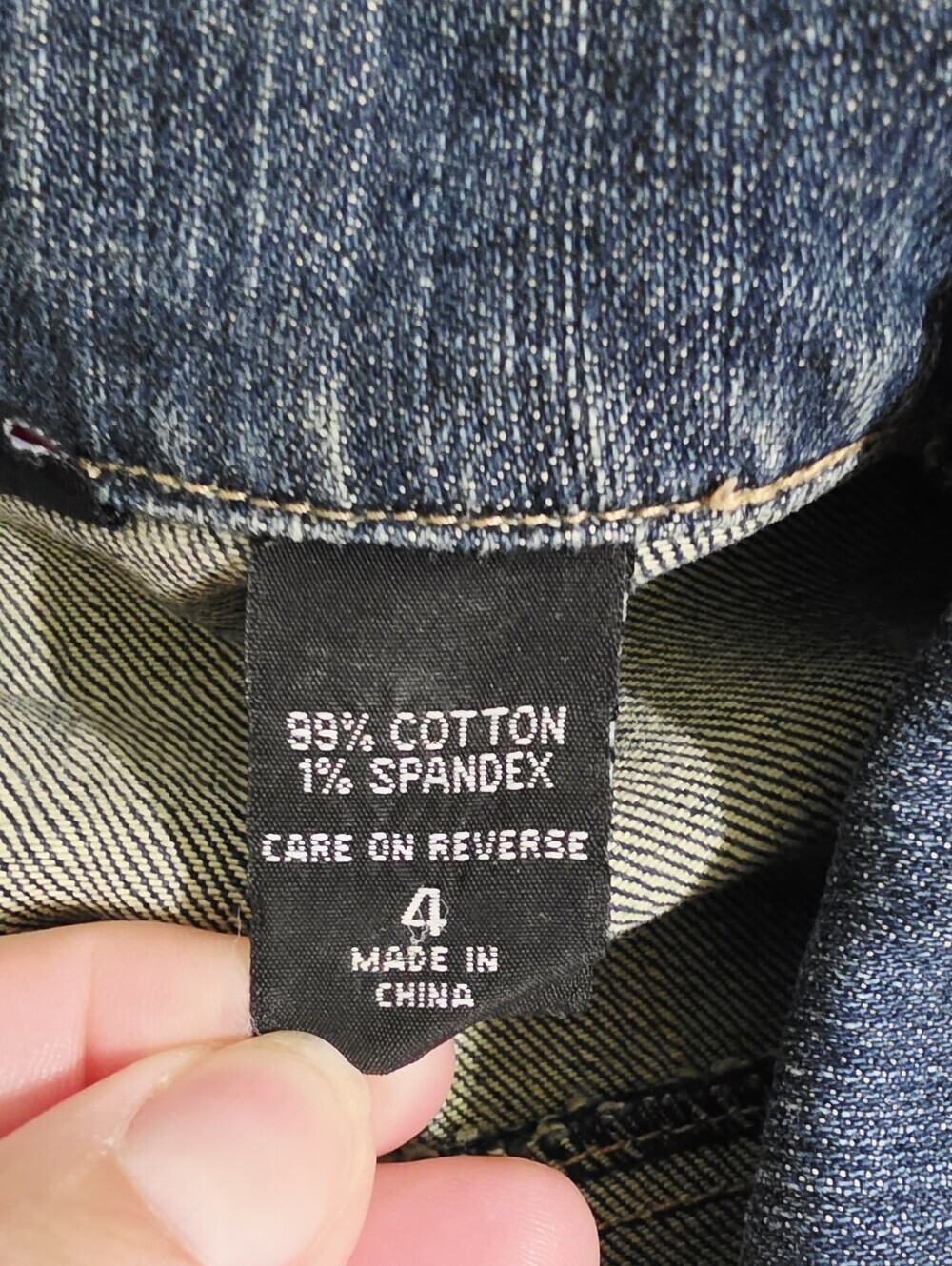 New York & Company Denim Jean Jacket Womens Size 4 Blue Fitted Stretch Trucker - Picture 12 of 12